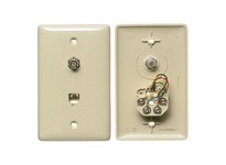 Hubbell Wiring NS747I PLATE 1GANG W/F-CONN/6POS 4CON | YarinInd