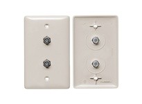 Hubbell Wiring NS752LA PLATE 1GANGW/2 F-CONNECTORSLA