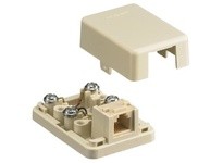 Hubbell Wiring NS760I HOUSING SURF W/JK 6POS 4CON S/TERM EI