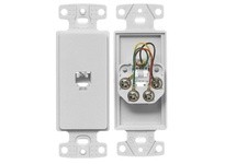 Hubbell Wiring NS770W PLATE FRAME W/JK 6POS 4CON S/TERM WH