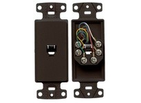 Hubbell Wiring NS771 PLATE FRAME W/JK 6POS 6CON S/TERM BN