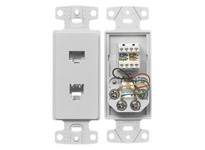 Hubbell Wiring NS784W Plate Frame w/ CAT5E/JK 6POS | Industrial Supplies