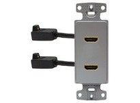 Hubbell Wiring NS802GY PLATE FRAMEDECORATORW/2HDMI | YarinInd