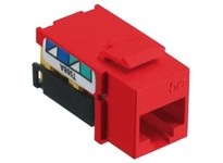 Hubbell Wiring NSJ5ER25 JACK NSJ CAT5E 8 POS UNI A/B RD 25PK