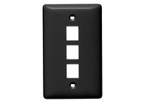 Hubbell Wiring NSP13BK PLATE WALLLABEL-LESS1-G3-PORTBK