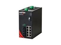 Red Lion Controls NT24K-10FXE2-SC-80-POE 10-Port Gigabit Managed POE+ Industrial Ethernet Switch (8 10/100/1000BaseT 2 100BaseFX