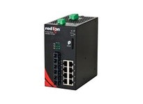 Red Lion Controls NT24K-11FXE3-SC-40-POE 11-Port Gigabit Managed POE+ Industrial Ethernet Switch (8 10/100/1000BaseT 3 100BaseFX