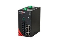 Red Lion Controls NT24K-11FXE3-ST-15-POE 11-Port Gigabit Managed POE+ Industrial Ethernet Switch (8 10/100/1000BaseT 3 100BaseFX