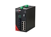 Red Lion Controls NT24K-11GXE3-SC-80-POE 11-Port Gigabit Managed POE+ Industrial Ethernet Switch (8 10/100/1000BaseT 3 1000BaseL