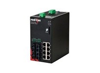 Red Lion Controls NT24K-12FXE4-SC-80-POE 12-Port Gigabit Managed POE+ Switch