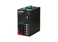 Red Lion Controls NT24K-12FXE4-ST-40-POE 12-Port Gigabit Managed POE+ Industrial Ethernet Switch (8 10/100/1000BaseT 4 100BaseFX