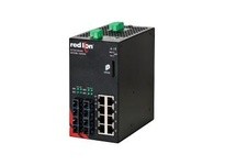 Red Lion Controls NT24K-12GX4-SC-POE 12-Port Gigabit Managed POE+ Switch