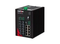 Red Lion Controls NT24K-14FXE6-SC-15 14-Port Gigabit Managed Industrial Ethernet Switch (8 10/100/1000BaseT 6 100BaseFX singlemo