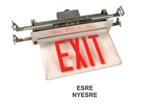 Orbit NYESRE-W-1-EB-SDT LED NY REC EDGE-LIT EXIT SIGN WHT TRM1FBAT B-UP S DIAG
