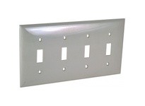 Orbit OP4-W 4-G WALL PLATE - SWITCH WHITE