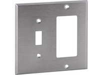 Orbit OS126 2-G Stainless Cover - Toggle Switch/GFI | Durable Industrial Supplies