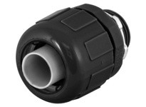 Hubbell Wiring P038CBK STR MALE L/T CONN 3/8" NM BK