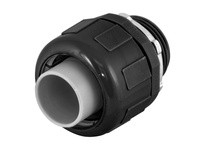 Hubbell Wiring P100CBK STR MALE L/T CONN 1" NM BK | YarinInd