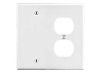 Hubbel Wiring P138W Wallplate 2-Gang Duplex Blank White | Durable & Reliable