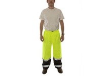 Tingley P27122-2XL ICON LTE Hi-Vis Class E Breathable Snap Fly Front Zippers at Leg Cuffs - Yellow-Green/Black Size 2XL
