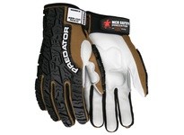 MCR PD2903XL Predator Cow Grain Leather Palm with foam pad brown 2-way spandex fabric back tire tread TPR back of hand r