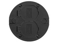 Hubbell Wiring PFBRCBLA COVER ASSEM RND PFB SERIES BK