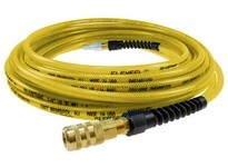 Coilhose PFE4050TYS15X Flexeel Hose 1/4" ID x 50' 1/4" Industrial QDs w/ SR Transparent Yellow