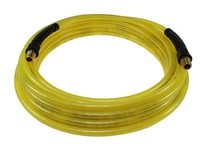 Coilhose PFE60504TY Flexeel Hose 3/8" ID x 50' 1/4" MPT Transparent Yellow | Durable & Lightweight