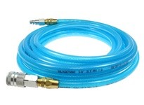 Coilhose PFE6050T58C Flexeel Hose 3/8" ID x 50' 3/8" Industrial QDs Transparent Blue