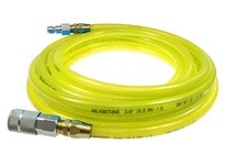Coilhose PFE6100TY59C Flexeel Hose 3/8" ID x 100' 3/8" Automotive QDs Transparent Yellow