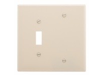 Cooper Eaton PJ113A Wallplate 2G Toggle/Blank Poly Mid Almond | Buy Now