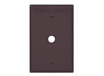 Cooper Eaton PJ11B Wallplate 1GTel/Coax.406" Hole Poly Mid Bx Brown | YarinInd