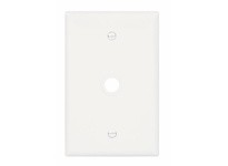 Cooper Eaton PJ11W Wallplate 1GTel/Coax.406" Hole Poly Mid Bx White