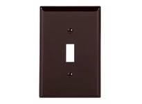 Cooper Eaton PJ1B Wallplate 1G Toggle Poly Mid Brown | YarinInd