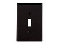 Cooper Eaton PJ1BK Wallplate 1G Toggle Poly Mid Black | YarinInd