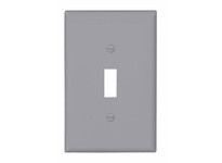 Cooper Eaton PJ1GY Wallplate 1G Toggle Poly Mid Gray