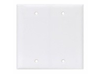 Cooper Eaton PJ23W Wallplate 2G Blank Box Mount Poly Mid White | YarinInd
