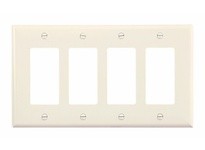 Cooper Eaton PJ264LA Wallplate 4G Decorator Poly Mid Light Almond