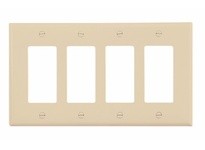 Cooper Eaton PJ264V Wallplate 4G Decorator Poly Mid Ivory | Buy Now