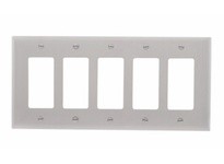 Cooper Eaton PJ265GY Wallplate 5G Decorator Poly Mid Gray | Durable & Stylish