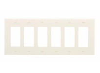 Cooper Eaton PJ266A Wallplate 6G Decorator Poly Mid AL | Quality Supplies