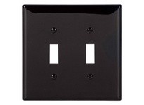 Cooper Eaton PJ2BK Wallplate 2G Toggle Poly Mid Black