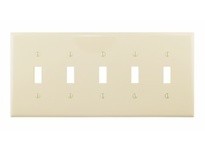 Cooper Eaton PJ5A Wallplate 5G Toggle Poly Mid AL | Durable & Reliable