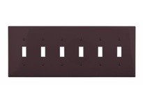 Cooper Eaton PJ6B Wallplate 6G Toggle Poly Mid BR