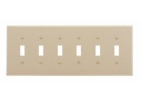 Cooper Eaton PJ6LA Wallplate 6G Toggle Poly Mid LA | YarinInd