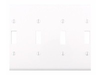 Cooper Eaton PJ6W Wallplate 6G Toggle Poly Mid White