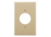 Cooper Eaton PJ720V Wallplate 1G Single Receptacle W/1.6" Hole Poly Mid Ivory