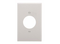 Cooper Eaton PJ720W Wallplate 1G Single Receptacle W/1.6" Hole | Durable White Finish