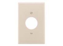 Cooper Eaton PJ7A Wallplate 1G Single Receptacle W/1.4" Hole Poly Mid Almond