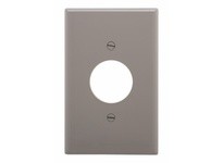 Cooper Eaton PJ7GY Wallplate 1G Single Receptacle W/1.4" Hole | Durable Gray Finish